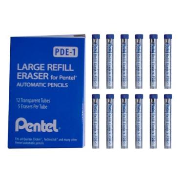 Imagem de Pentel Refil de borracha para lápis AL, AX e PD Series 5 peças/tubo, caixa com 12 (PDE-1)