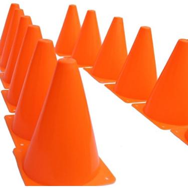 Imagem de Fun Express Cones de Trânsito Laranja – Conjunto de 12 – Ótimo para esportes infantis, jogos e brinquedos