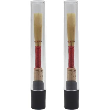 Imagem de Parliky 2 palhetas de oboé macias feitas à mão para iniciantes acessórios de instrumento de sopro kit de palhetas de oboé tradicional para musicais