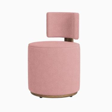 Imagem de Puff Margo Decorativo Orgânico Veludo - 7 Decor Rosa