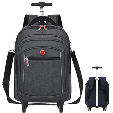 Imagem de Mochila Escolar ou para trabalho com Rodinhas, Imperme?vel, para Notebook at? 15", 45x35x19cm, 3 Compartimentos, 4 Bolsos, Al?a Ajust?vel