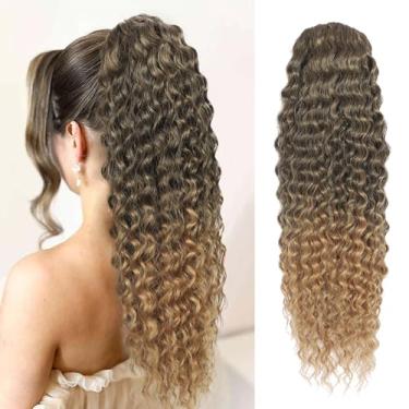 Imagem de Matriarchs Extensão De Rabo Cavalo Cacheado Com Cordão Para Mulheres Negras, 20" Sintético, Longo, Afro, Fofo, Uso Diário (Mt4/27)