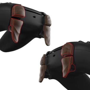 Imagem de playvital Kit De Extensão Botões Ombro Dune 2 Pares Para Controle Ps5, Extensores Para-Choque Ps Portal, Ajustadores Melhoria Jogo Edge - Textura Madeira