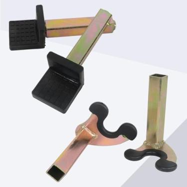 Imagem de MOTO4U Suporte de bicicleta esportiva para motocicleta, roda traseira, carretel de braço oscilante, suporte de suporte para paddock (adaptador traseiro U+L apenas com borracha)