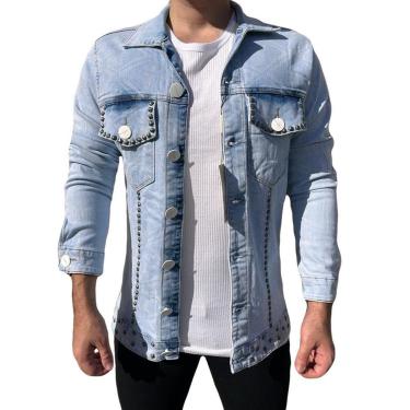 Imagem de Jaqueta Jeans Destroyed Masculina Com Detalhe Pedrarias Codi-Masculino
