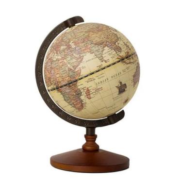 Imagem de Globo Terrestre Retrô Giratório Luxo Premium Decoração
