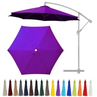 Imagem de GLDDFDG Dossel de substituição de guarda-chuva de pátio de 2,5 m, 6 costelas (apenas dossel), proteção UV de substituição de dossel à prova d'água para uso ao ar livre mesa mercado quintal