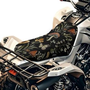Imagem de Whosucclay Capa de assento para quadriciclo à prova d'água compatível com Polaris Sportsman Polaris Scrambler Honda Rancher, capa de assento de quatro rodas, cogumelo selvagem, acessórios de