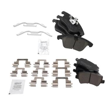 Imagem de TRQ Pastilhas de freio de cerâmica compatíveis com Land Rover Range Rover Evoque 2012-2015 2011-2018 Volvo S60 2016-2018 S60 Cross Country 2007-2016 S80 2017-2018 V60 2008-2010 V7 0 2000 8-2016 XC70