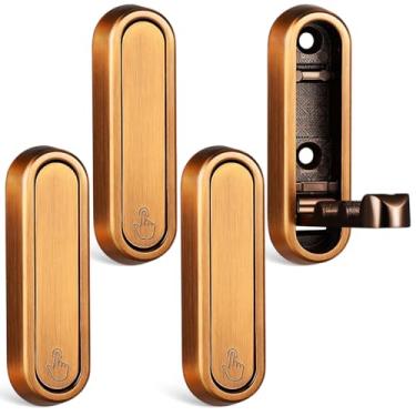 Imagem de PartyKindom Ganchos dobráveis Suporte de parede: 4 peças ganchos de parede dobráveis ganchos de parede retráteis invisíveis para pendurar casaco, toalha, chave, chapéu, bolsa, jaqueta, mochila com