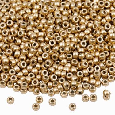 Imagem de Pulseira de contas de pônei 1000 peças de contas de pônei de plástico arco-íris para colar, contas de cabelo para tranças para meninas, chaveiro, fabricação de joias (ouro)