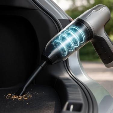 Imagem de Aspirador De Pó Premium Portátil 2 Em 1, Soprador, Recarregável USB, Para Carro, Casa, Filtro HEPA, 120W, Marca VARENZIA