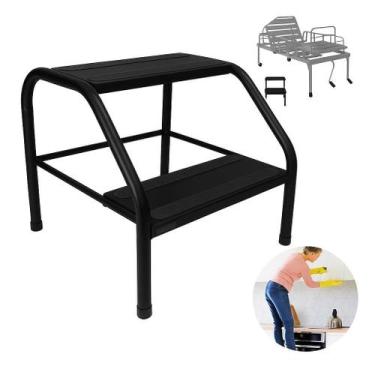 Imagem de Escada de 2 Degraus Antiderrapante  Suporta até 200kg com Segurança To