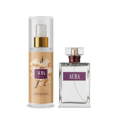 Imagem de Kit Aura Perfume 100ml + Body splash 200ml by Primacial - Fragrância Floral com Notas de Baunilhas
