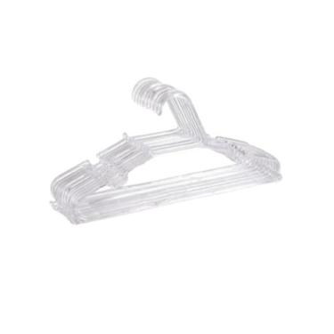 Imagem de Cabide Infantil de Acrílico Transparente Kit com 60 unidades - Marchep