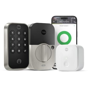 Imagem de Yale Teclado Assure Lock 2 com conexão Wi-Fi, fechadura de níquel acetinado para anfitriões de aluguel de férias, YRD410-CB1-619
