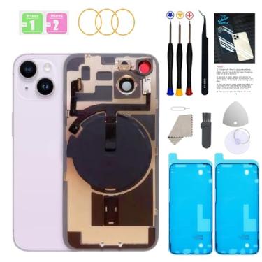 Imagem de GUPFIX Substituição de vidro traseiro para iPhone 14 com ferramentas Repir, tampa traseira de grande orifício de substituição de vidro todas as operadoras com adesivo pré-instalado e kits de