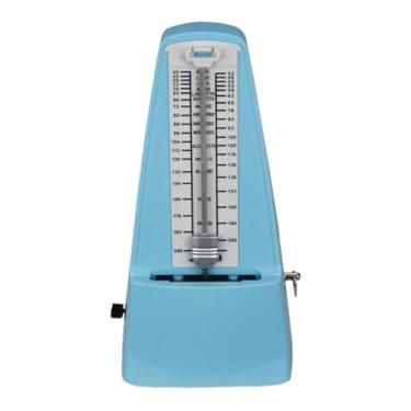 Imagem de Generic Metrônomo mecânico com trilha de tempo e batida, metrônomo universal profissional de alta precisão e resistente para bateria, violoncelo saxofone, Azul