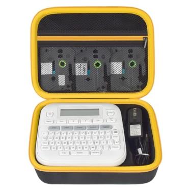 Imagem de GWCASE Capa Compatível Com Brother P-Touch Ptd220 210, Etiquetadora Para Uso Doméstico/Comercial, Organizadora Fitas, Adaptador Ca, Cabos De Carregamento (Somente Na Caixa) - Zíper Amarelo