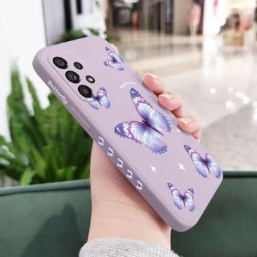 Imagem de Capa borboleta para Samsung A54 A34 A24 A16 A14 A73 A53 A33 A23 A13 A72 A52 A52S A32 A15 A25 A35 A55 A22 A06 A04 4G 5G, roxo claro, para A15 5G