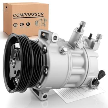 Imagem de Dacall Compressor de ar condicionado AC com embreagem para Volkswagen Beetle (2006-2014), Golf Cabrio R32 Rabbit, Jetta (2005-2014), para Passat (2012-2014), para Audi TT RS Quattro. Substitua