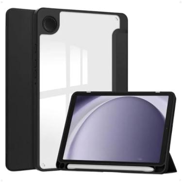 Imagem de Capa Case Para Compatível Galaxy Tab A9+ Plus Tela 11 Fechamento MagnéticoCom Para Pencil (Preto)