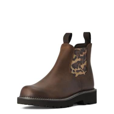 Imagem de ARIAT Bota feminina Fatbaby Twin Gore Western, Bronze/leopardo envelhecido