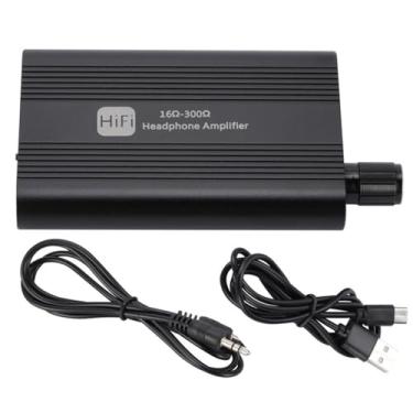 Imagem de Mini amplificador de fone de ouvido HiFi suporta conexão auxiliar de 3,5 mm e BT interruptor de ganho de dois estágios, som estéreo, amplificador de fone de ouvido 16-300Ω