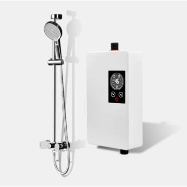 Imagem de Aquecedor elétrico instantâneo de água quente chuveiro elétrico sem tanque torneira de água quente cozinha banheiro torneira aquecedor de água instantâneo