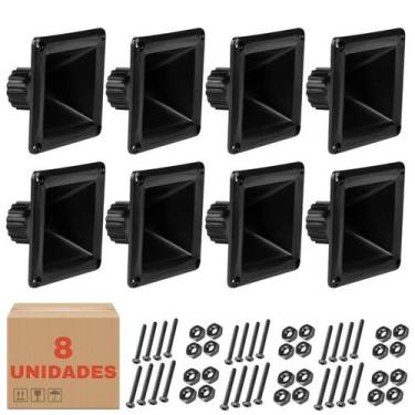 Imagem de Kit 8 Corneta LC150 Quadrada Para Driver Som Com Parafusos - PERMAK