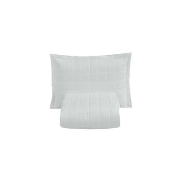 Imagem de Kit Cobre Leito Matelado Dupla Face Soft 2 Peças Solteiro 100% Poliéster Cor:branco