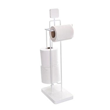 Imagem de Papeleira Simples De Chao Com Reserva De Papel, Metaltru, Branco com Branco