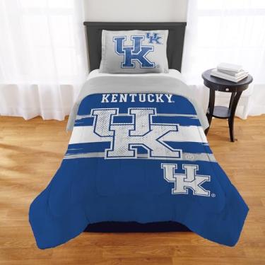 Imagem de Conjunto de edredom Kentucky Wildcats – roupa de cama Wildcats para dormitórios, quartos de hóspedes, trailers, portas traseiras e decoração de dia de jogo do Reino Unido, solteiro/solteiro GG