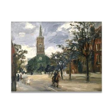 Imagem de Leaving The Church John Lavery Classic Realist Portrait & War Scene Canvas Art – Decoração de parede de arte irlandesa para casa 39,98 x 52 cm Un Framed