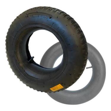 Imagem de Kit Pneu Carrinho De Mão Carga 3,25 X 8 + Câmara Ar - Genérico