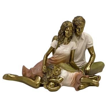 Imagem de Figura Decorativa Estatueta Família 19 X 12 X 11 Cm - 257-854
