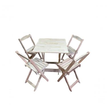 Imagem de Conjunto Dobrável 70x70 Natural Madeira