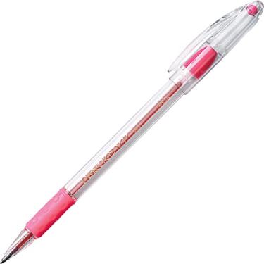 Imagem de Pentel Caneta esferográfica R.S.V.P. ponta média de 1,0 mm, tinta rosa, caixa com 12 (BK91-P)