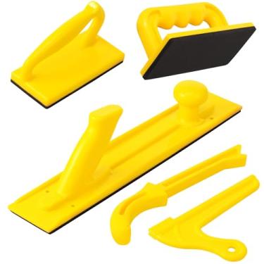 Imagem de Conjunto de 5 peças de bloco e bastão de segurança conjunto de serra de mesa de plástico conjunto de madeira bloco de empurrar vara ferramenta manual serra bloco de empurrar para mesa de serra de mesa