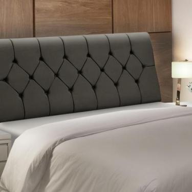 Imagem de Cabeceira Baú de Cama Box Madeira Estofada Casal Madri - D'Julia, Brid