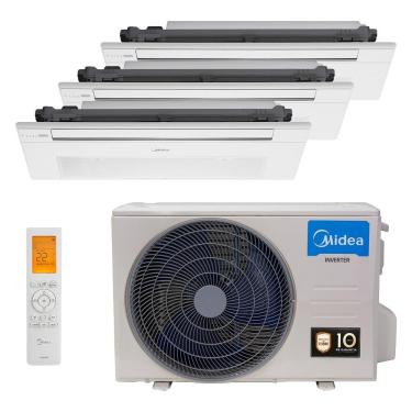 Imagem de Ar-Condicionado Multi Split Inverter 27000 BTUs Midea Quente e Frio (3 Evap. K7 1 VIA 12000) 220V