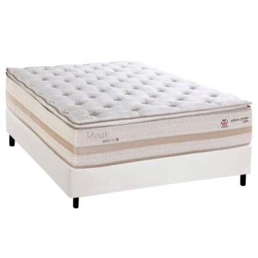 Imagem de Conjunto Box Casal: Colchão Molas Herval Maxspring Real + Base CRC Cor