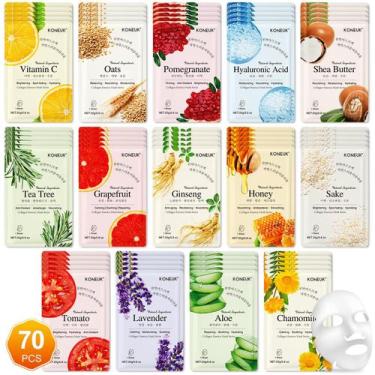 Imagem de Máscara facial KONEUK, pacote 70, cuidados com a pele, hidratante para