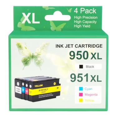Imagem de Pacote de substituição de cartuchos de tinta 950xl e 951xl compatível com cartuchos de tinta HP 950 951 Combo Pack para OfficeJet Pro 8600 8610 8615 8620 8100 8630 8660 8640 276DW 251DW Impressoras 4