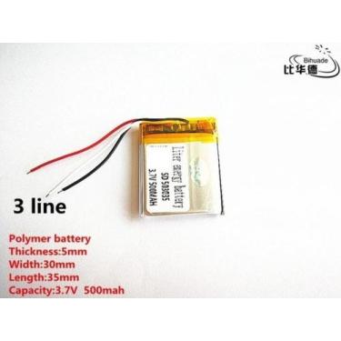 Imagem de Pilha Bateria   Eletronicos 3,7 V 500 Mah 3 Fios 3.7v - - bgb