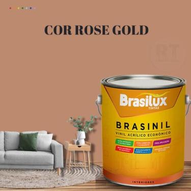 Imagem de Tinta Parede Rosa Acrílica Brasinil  Anti Mofo 3,2l - BRASILUX , ROSE 