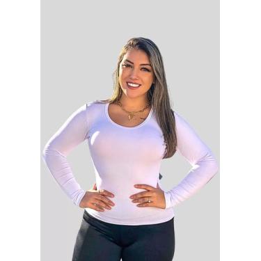 Imagem de Segunda pele feminina/suplex/casual/básica - Freitas Modas, Branco, P