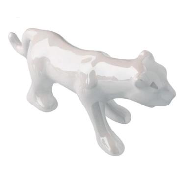 Imagem de Estátua Pantera Jaguar Cerâmica Escultura P/ Decoração Cores - C3b, Br