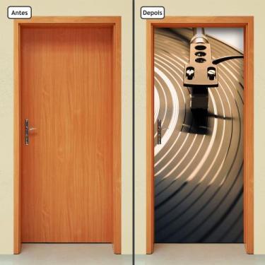 Imagem de Adesivo Decorativo de Porta - Toca Discos - Vitrola - 766cnpt - Allodi