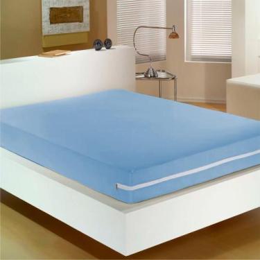 Imagem de Capa Protetora Para Colchão C/ Zíper Solteiro Sbx - SCHWAMBERTEX, AZUL